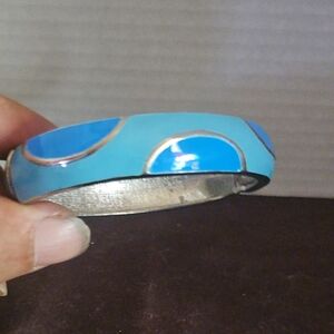 Silver and Blue Women's Bracelet